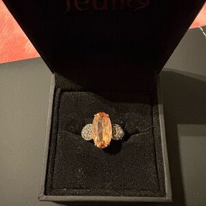 Elegant Orange Gemstone Ring